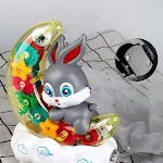Electric Universal Transparent Gear Moon Small Cute Rabbit Toy, Interactive Fun for Kids, Engaging Educational Playtime — photo 4