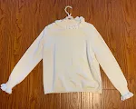 Lace neck sweater