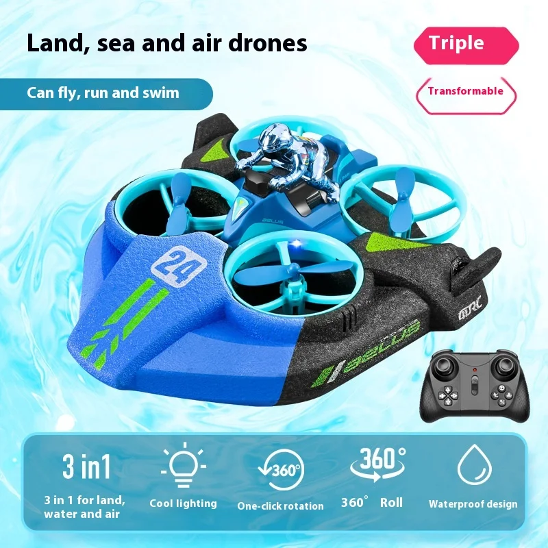 Remote Control Aircraft Children's Three-in-One Unmanned Helicopter, Easy to Fly, Fun for Kids, Great for Beginners, Enj — photo 3