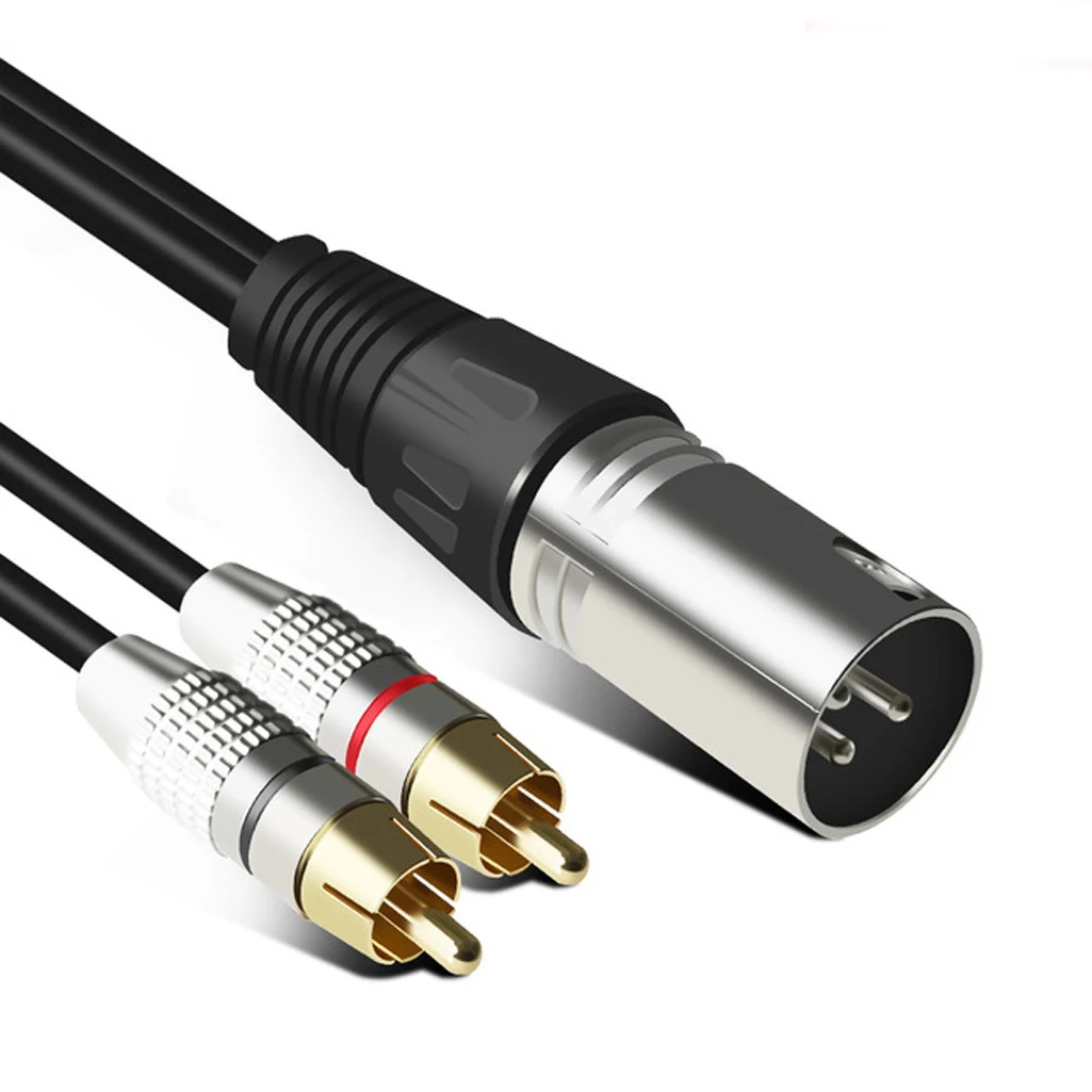 Title 7, Cabo Canon XLR para RCA duplo, áudio para ampli...