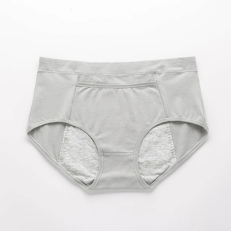 Plus size menstruatie ondergoed voor dames, van puur katoen. Comfortabel, absorberend en betrouwbaar. Zeg vaarwel tegen lekkages. — foto 3
