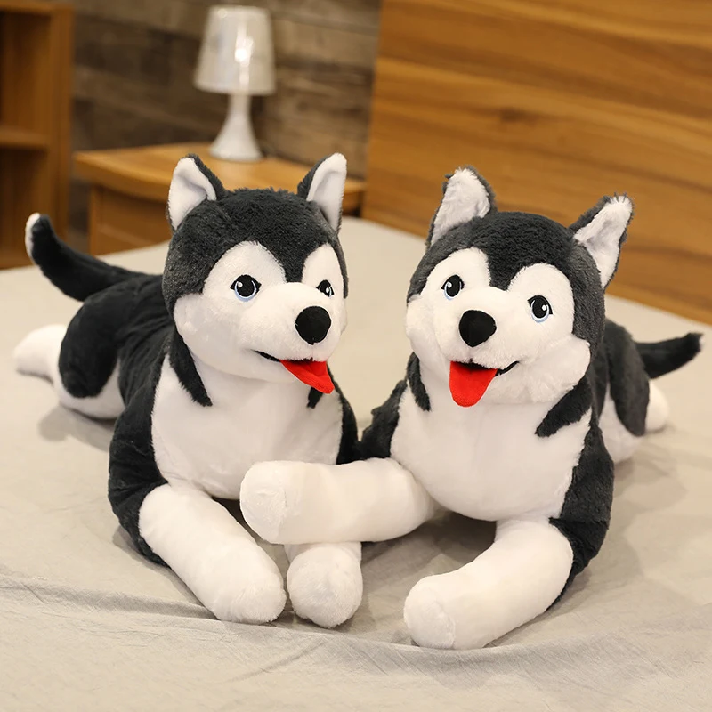 Title 3, Husky With Tongue Out plush dog rag doll, a sof...