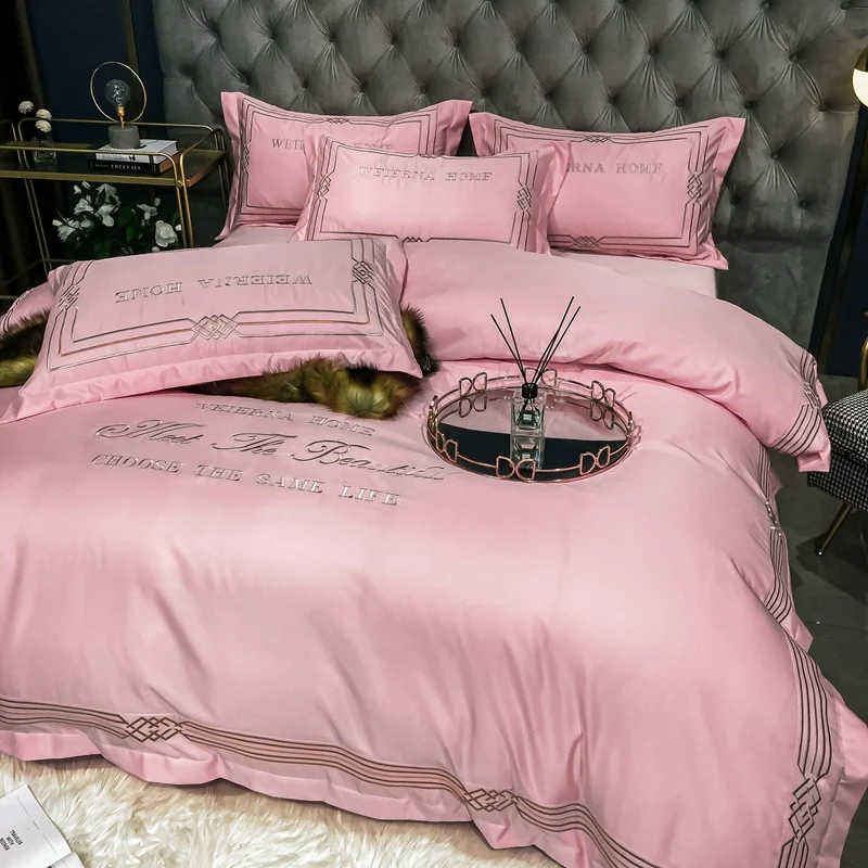 Title 19, Embroidered Tencel Quilt Cover Set, Four-Piece,...
