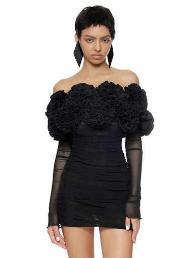Title 4, Womens New Flower Decoration Tube Top Dress Sh...