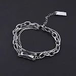 Pulseira de Aço Titânio para Casal com Diamante Cinza Masculina, design elegante e durável, presente perfeito para ele e ela — foto 7