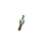 Anillo de esmeralda natural para mujer en plata S925, joya elegante y duradera, perfecta para lucir sofisticada y realzar tu belleza. — foto 10