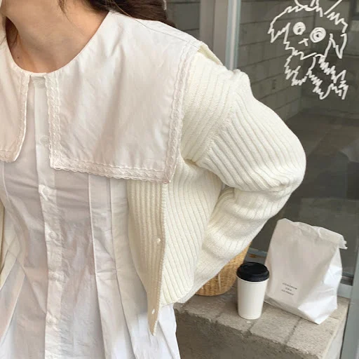 Title 5, Camicia Donna Design di Nicchia con Pizzo Retro...