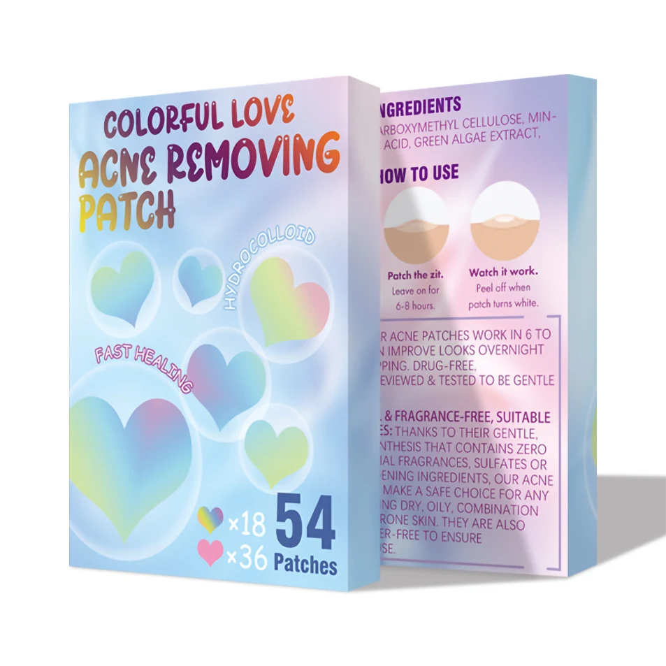 Hydrocolloid Love Acne Patch — Cobertura de pele artificial para espinhas, invisível, cura rápida, proteção eficaz e alívio imediato. — foto 8