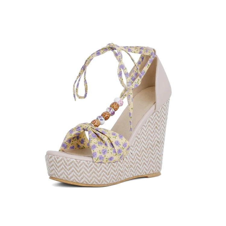 Zapatos de plataforma impermeables de moda para mujer con tacón alto y lazo, perfectos para lucir elegante y segura en cualquier clima. — foto 2