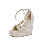 Zapatos de plataforma impermeables de moda para mujer con tacón alto y lazo, perfectos para lucir elegante y segura en cualquier clima. — foto 2