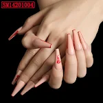 Assemble Ballet Nails, Trapezoidal Coffin Shape, Fake Nails, Wear Nail Art Patches for stunning designs. Easy to apply, — photo 5