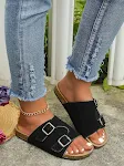 Solid Color Round Head Buckle Flat Sandals for Outdoor Leisure. Comfortable and versatile sandals perfect for your casua — photo 14