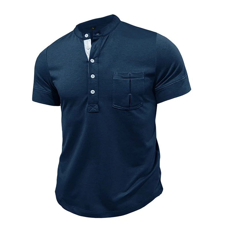 Title 13, Heren polo shirt, korte mouw, ronde hals, open ...