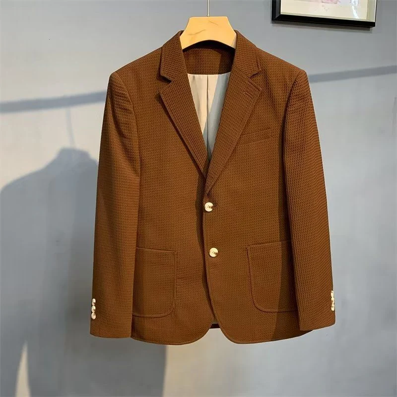 Leisure Suit Autumn Men's Slim Fit Color Business Coat Stylish and Professional Look Perfect for Office Wear and Formal — photo 9