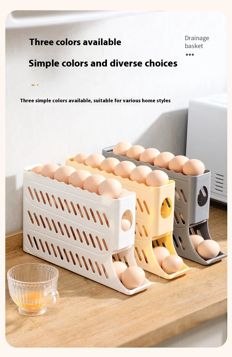 Title 9, Egg Storage Box for Refrigerator Side Door, Aut...