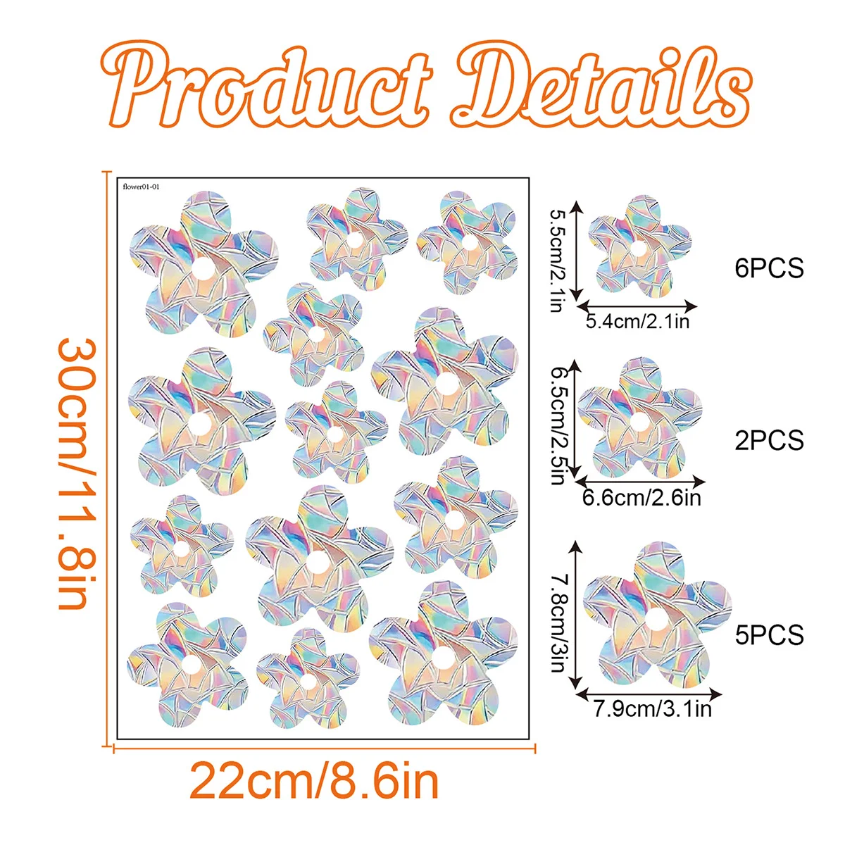 Adesivos coloridos decorativos de janela PVC com efeito prisma arco-íris, eletrostáticos, para vidros, transformando seu espaço com cores vibrantes. — foto 21