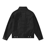 American Motorcycle Clothing Stand Collar PU Leather Jacket Men. Stylish and protective outerwear for bikers and casual — photo 18
