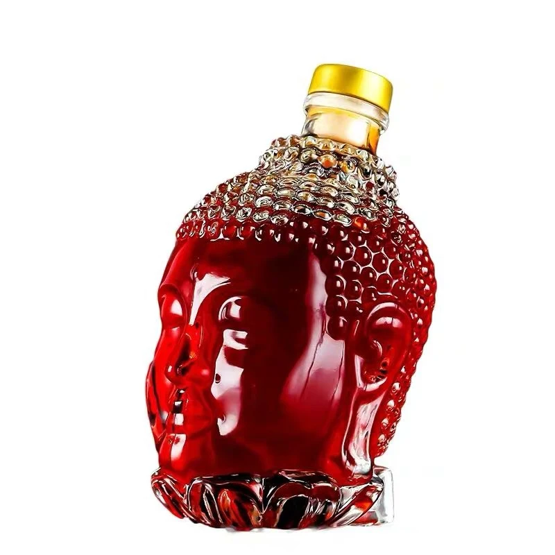 Garrafa de vinho com cabeça de Buda para uma experiência única. Ideal para vinhos espumantes e outros. Desfrute com estilo. — foto 4