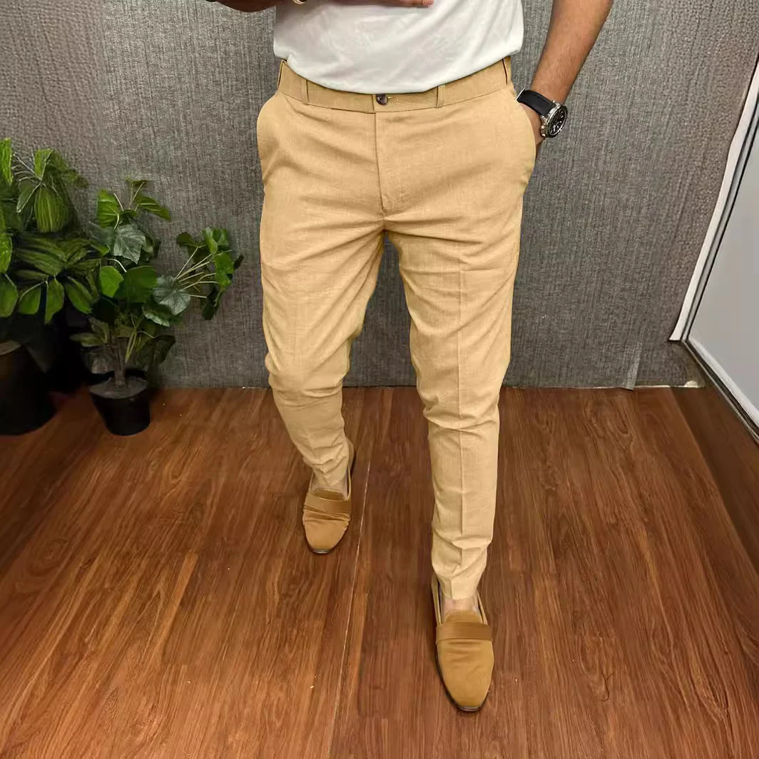 Skinny Formal Wear Slim-fit casual broek, buitenlandse handel, vier seizoenen, perfecte pasvorm en stijlvol ontwerp voor elke gelegenheid. — foto 3