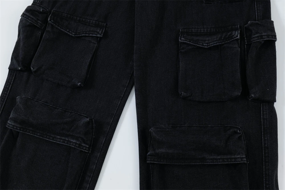 Title 16, Mens Multi-Pocket Workwear Denim Trousers. Dur...