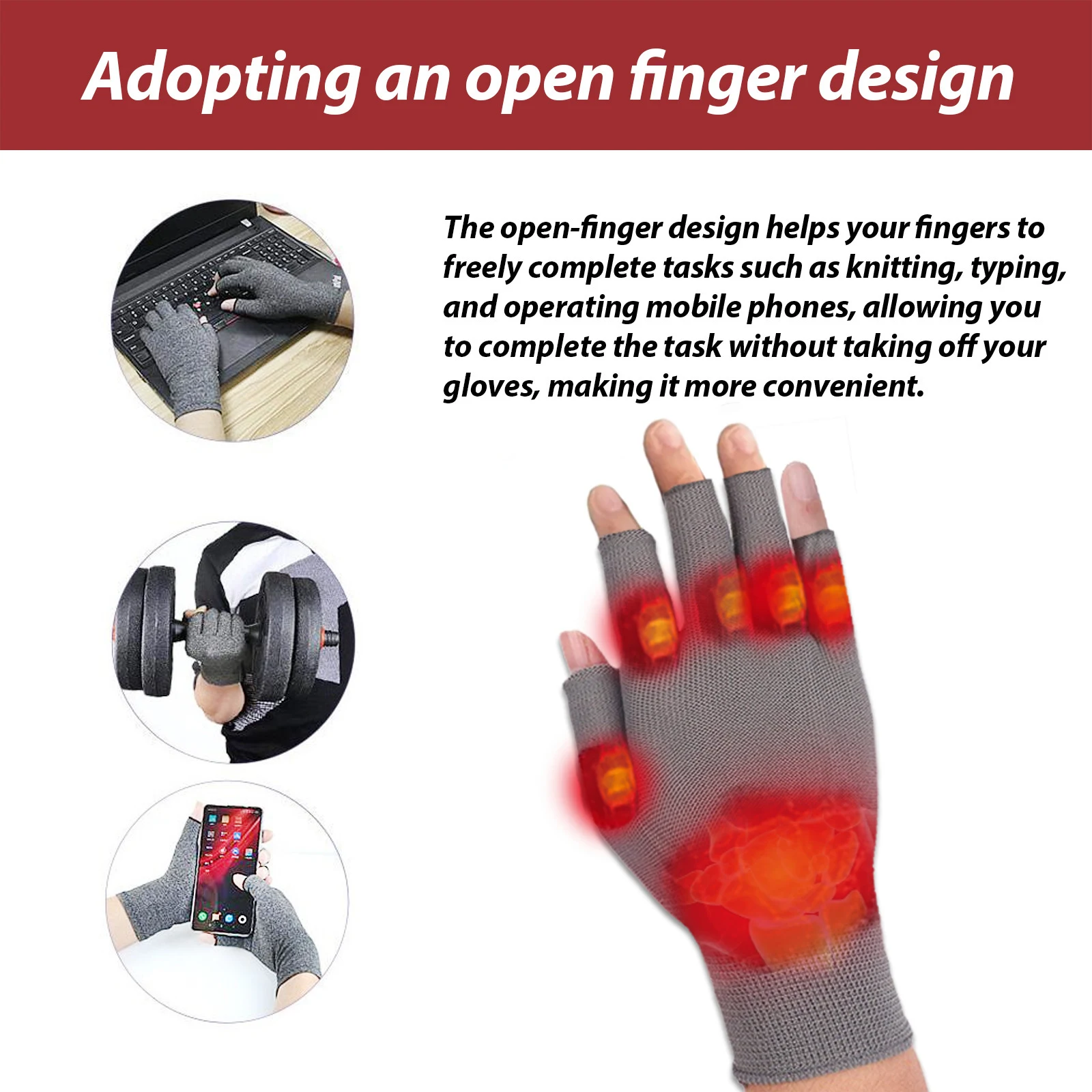 Title 5, Wrist Gloves for Relieving Finger Stiffness, Jo...