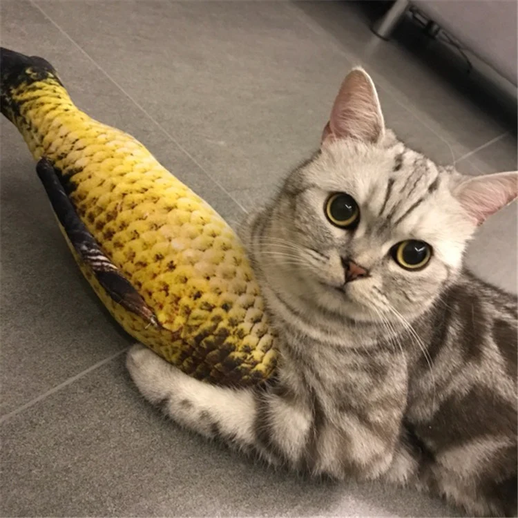 Plush Cat Fish Toy Pet Simulation. Provides interactive fun and realistic movement for cats, encouraging play and helpin — photo 1