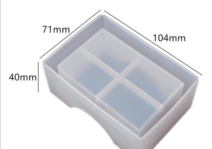 DIY Kristal Epoxy Hars Mal Vierkante Onderzetter Met Onderzetter Opbergdoos Siliconen Spiegel — foto 1