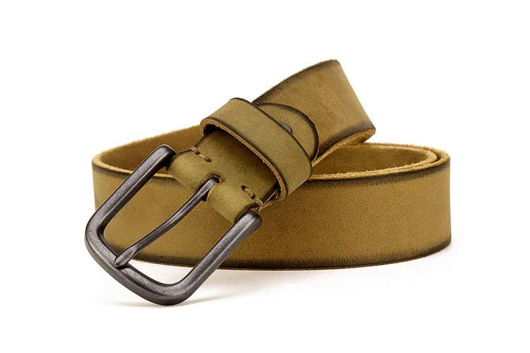 Title 7, Mens leather pin buckle belt