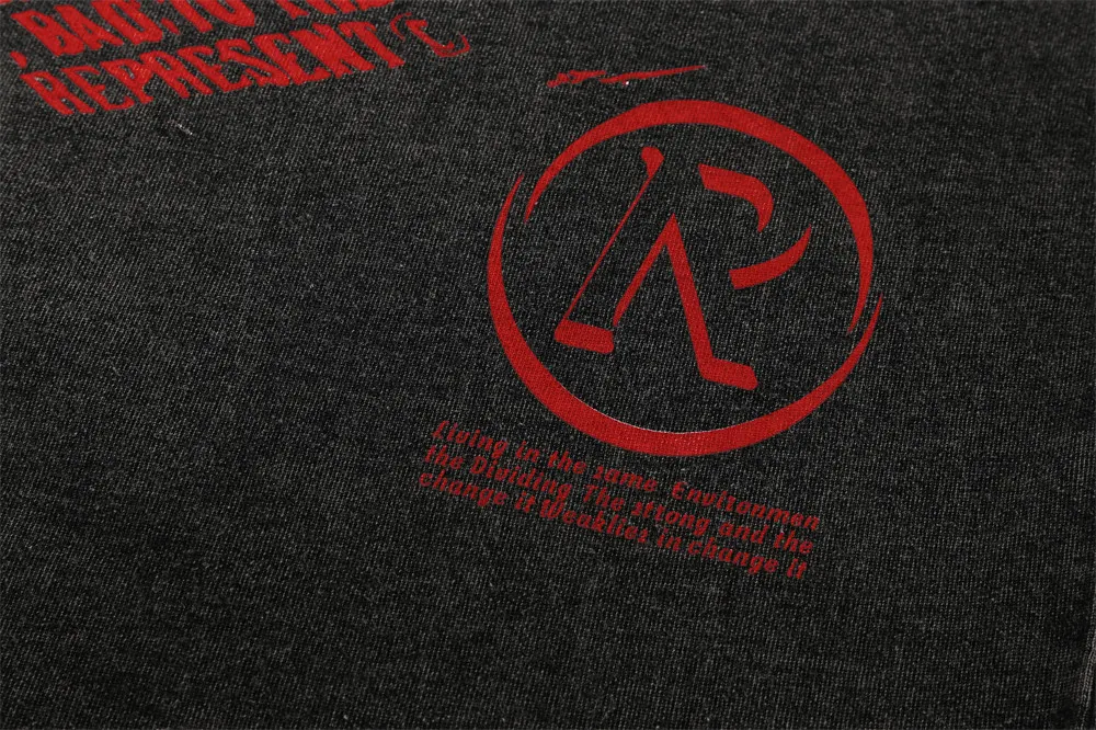 Title 7, Camiseta Casual Gola Redonda Desgastada Masculi...