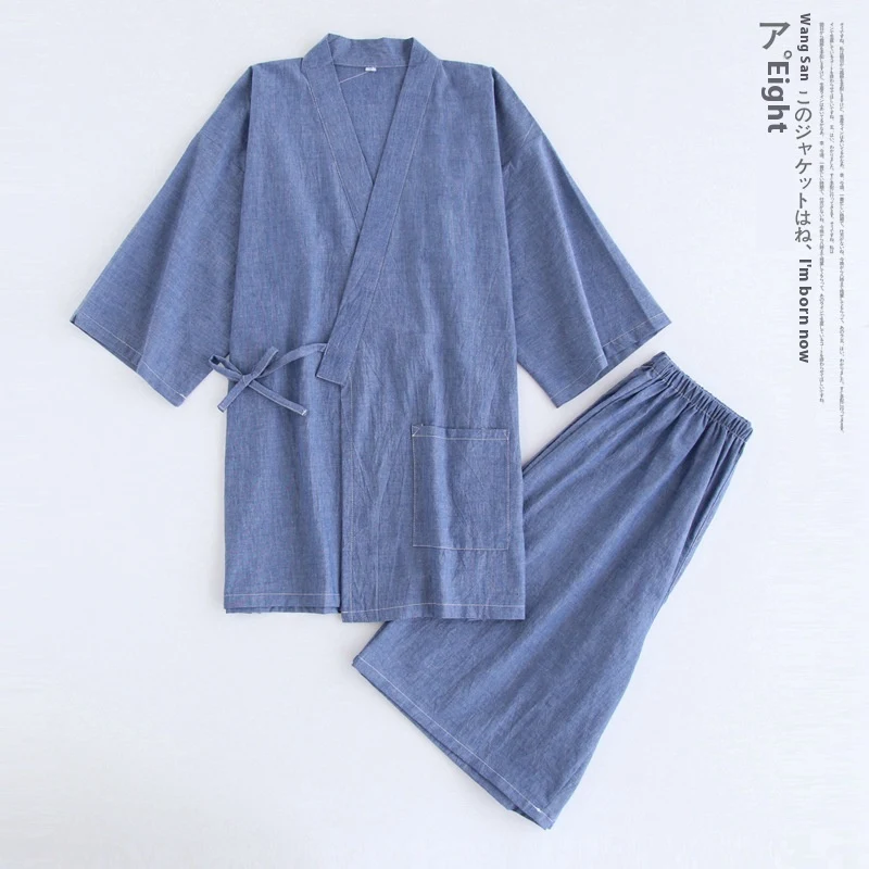 Japanese Men's Kimono Pajamas Short-sleeved Shorts — photo 3