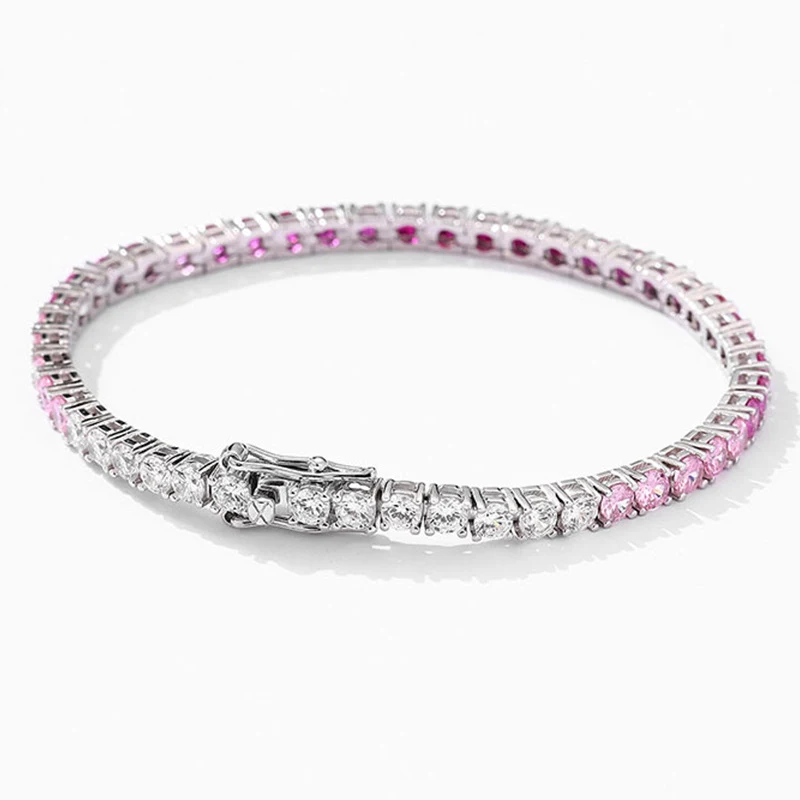 Pulseira de diamantes completa para casais de meninas e meninos, um presente brilhante que simboliza amor e união duradoura. — foto 5