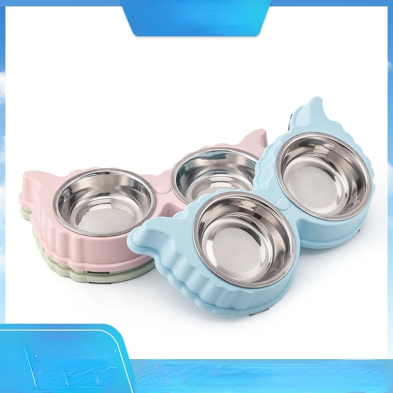 Title 1, Pet Cute Plastic Food Water Bowls for Cats Dog ...