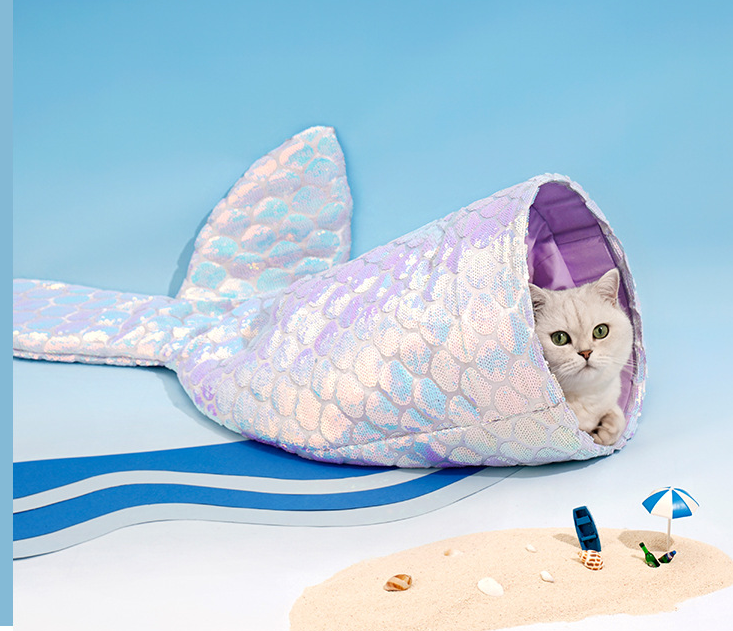 Title 6, Mermaid Cat Nest Winter Warm Three-dimensional,...