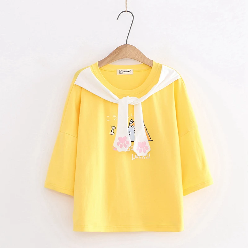 Title 4, Camiseta feminina de algodão com estampa de des...