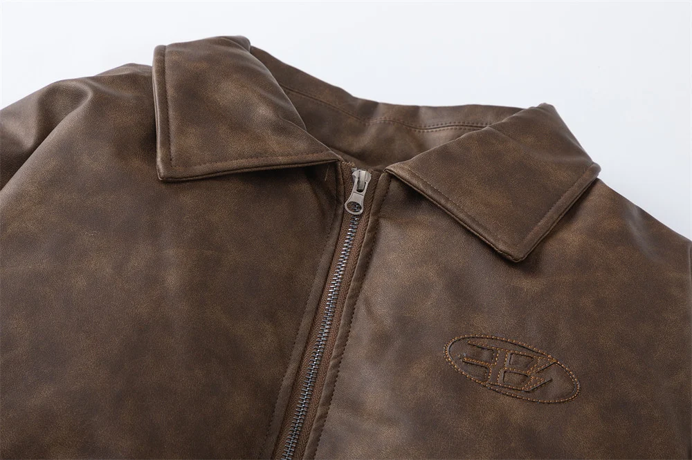Jaqueta de couro PU espessada estilo rock para homens, casaco de motoqueiro resistente ao vento, quente e elegante, ideal para outono e inverno, design moderno. — foto 5