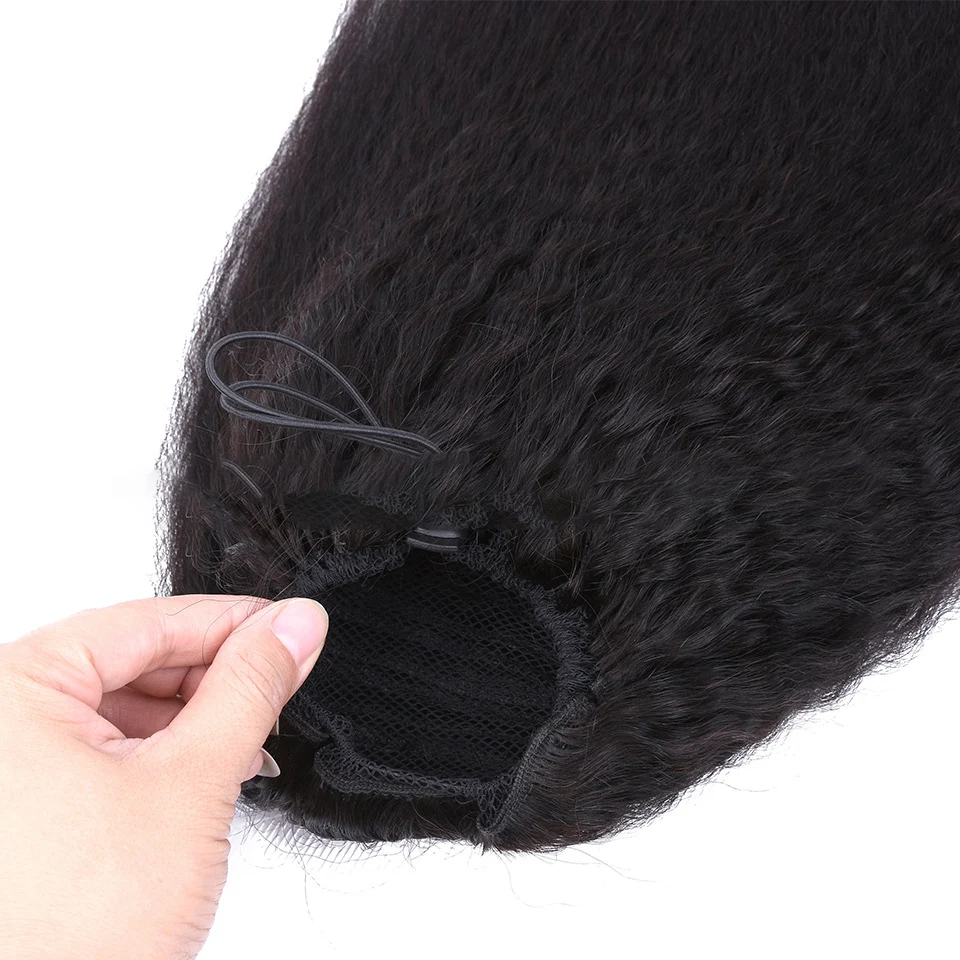 Cabelo Humano Liso Cacheado com Rabo de Cavalo Integrado Obtenha um visual versátil e elegante Fácil de colocar, ideal para um estilo rápido e prático — foto 6