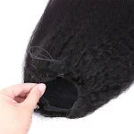 Cabelo Humano Liso Cacheado com Rabo de Cavalo Integrado Obtenha um visual versátil e elegante Fácil de colocar, ideal para um estilo rápido e prático — foto 6