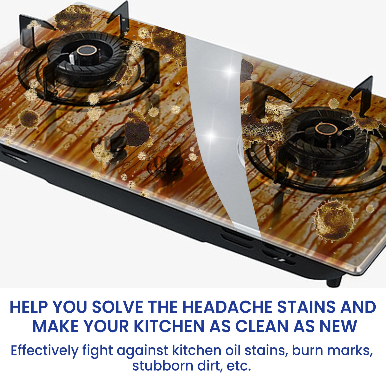 Title 3, Kitchen Foam Cleaner Removes grease from stoves...