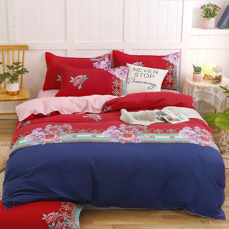 Jogo de 4 peças de algodão simples para lixar, edredom pequeno e espesso para cama, ideal para noites aconchegantes e um sono tranquilo. — foto 2