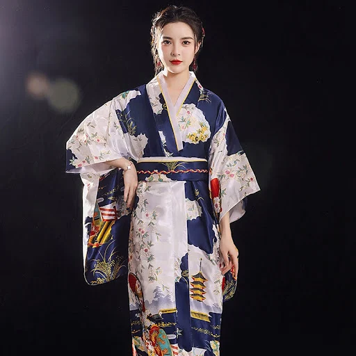 Title 6, Japanese Satin Plus Size Kimono