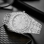 Relógio de quartzo masculino Fashion Starry Diamond. Elegância e precisão no seu pulso, com design estrelado e diamantes. Perfeito para o homem moderno. — foto 21