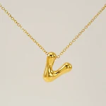Colar Feminino com Letras Bolha Brilhantes. Destaque seu nome com este colar charmoso e personalizado. Um presente perfeito e único para mulheres. — foto 25