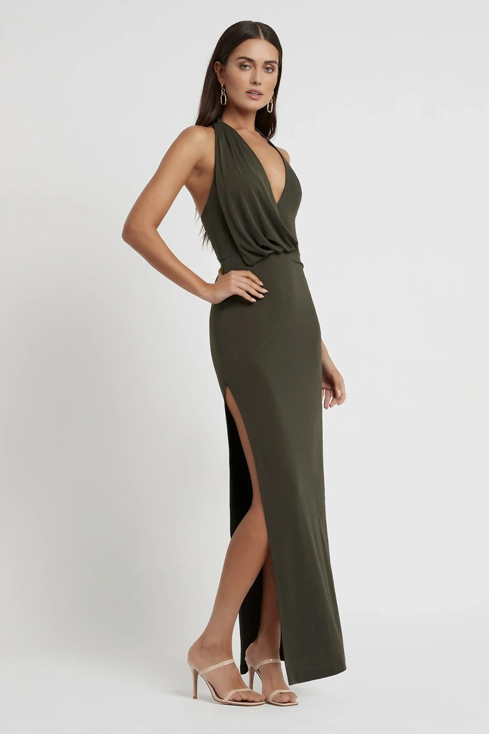 Title 3, New Independent Design Halter Deep V Bare Back ...