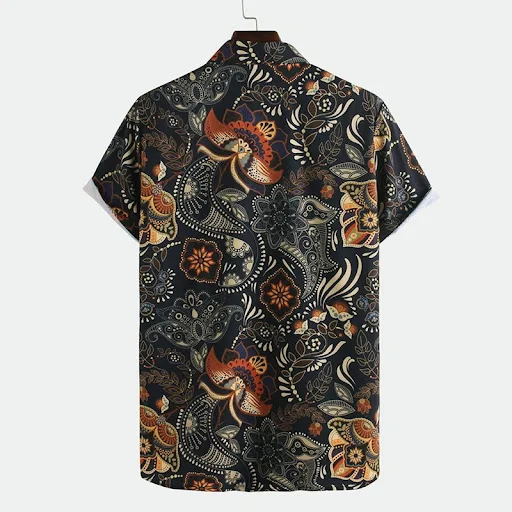 Title 4, European And American National Style Printed Shirt