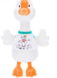 Pelúcia de ganso grande e branco Lucky Goose Doll, travesseiro criativo e macio, perfeito para abraçar, decorar e presentear. — foto 4