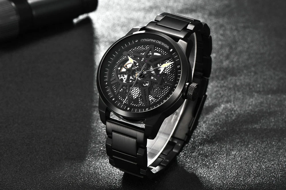 Title 25, Reloj automático mecánico de acero para hombre ...