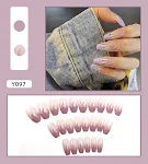 Unhas Postiças Wearable Longas e Curtas Removíveis, Estilo Celebridade, Noiva, Estudante, Grávida, Unhas Prontas para Usar — foto 24
