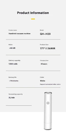 Title 1, Smart Rechargeable Portable Handheld Vacuum Foo...