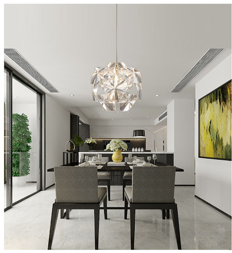 Title 5, LED Acrylic Living Room Apple Chandelier for st...