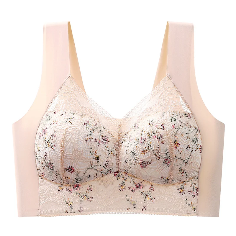 Small Floral Ice Silk Seamless Beautiful Back Bra provides comfort and support with a beautiful back design for all-day — photo 5